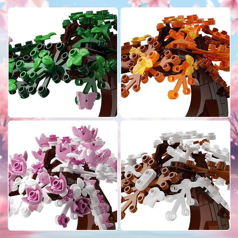 Four Seasons Bonsai MOC Building Kit | Seasonal Tree Display Model - 3