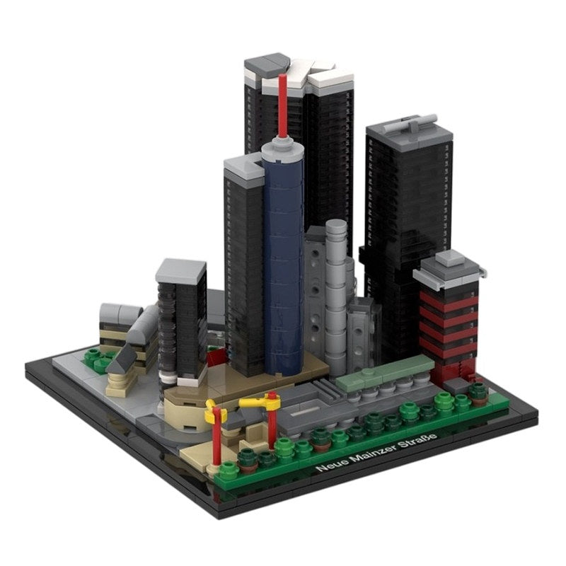 Frankfurt Main Skyline Neue Mainzer Straße Skyscraper Building Kit | LEGO-Compatible MOC - 5