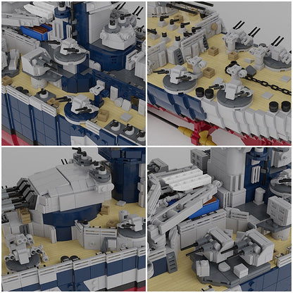 French Battleship Richelieu 1:200 MOC Building Kit | Naval Model - 3