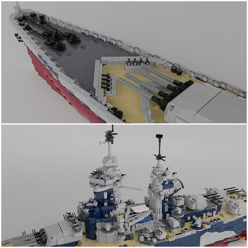 French Battleship Richelieu Building Kit | 1:200 | LEGO-Compatible MOC - 2