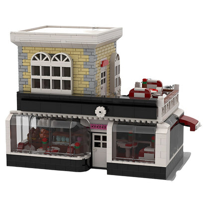 French Cafe & Cake Shop Modular MOC Building Kit - 1