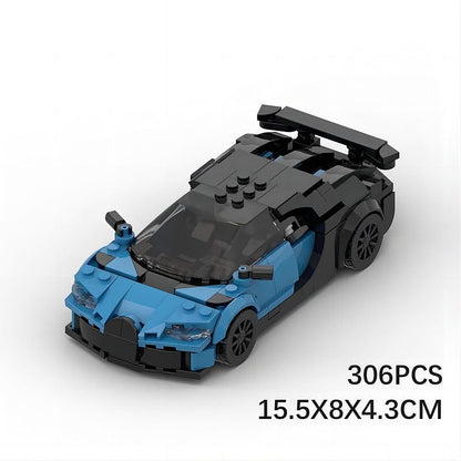 French Hypercar Pur Sport MOC Building Kit | 8-Wide Vehicle Model - 6