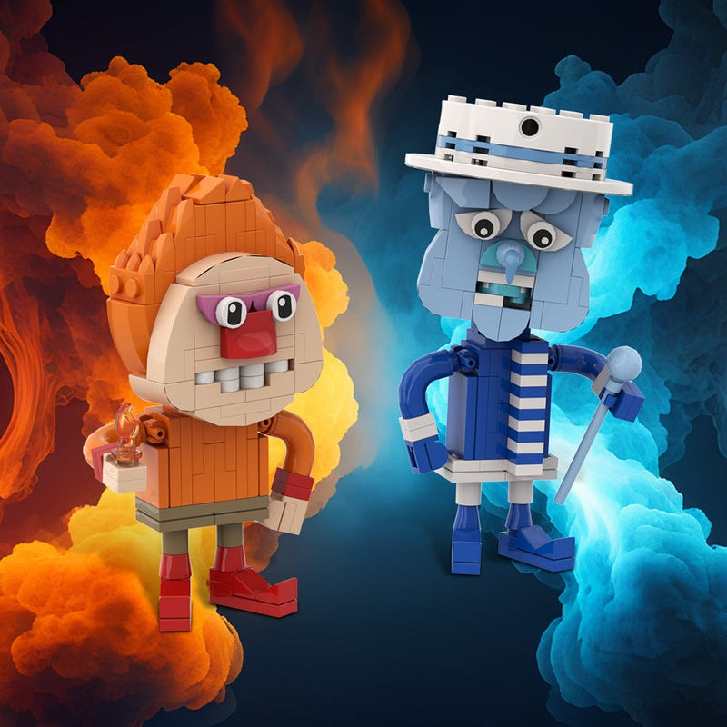 Frost & Flame Cube Character MOC Building Kit - 2