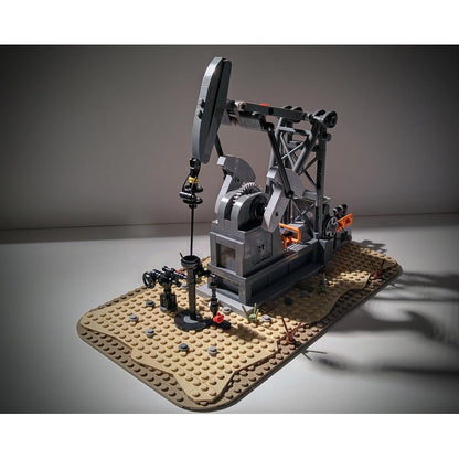 Functioning Oil Pump Jack MOC Industrial Machinery Building Kit - 2