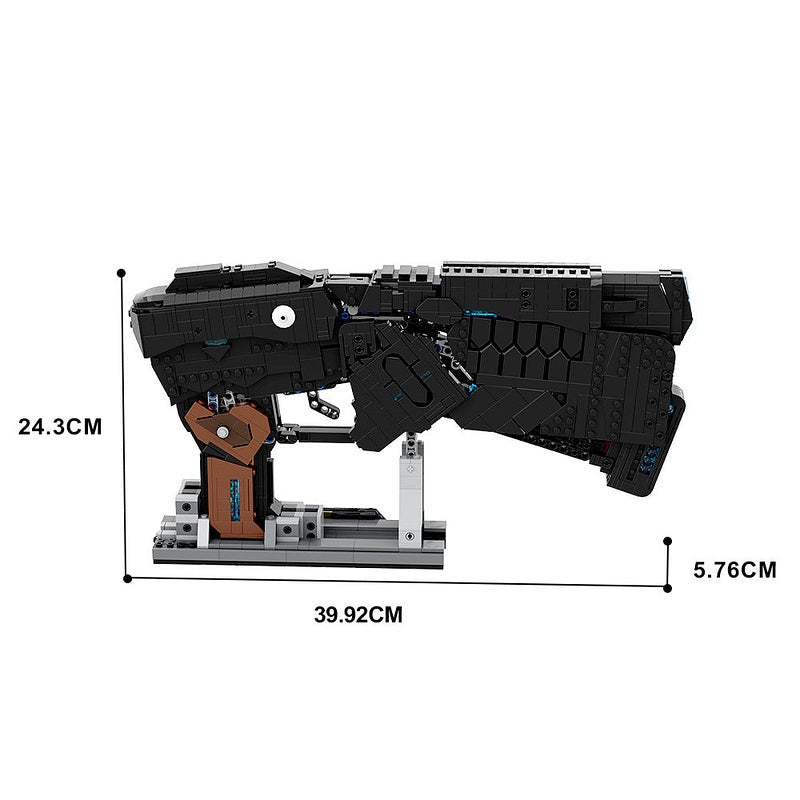 Futuristic Cyber Police Handgun MOC Building Kit | Sci-Fi Display Model - 4
