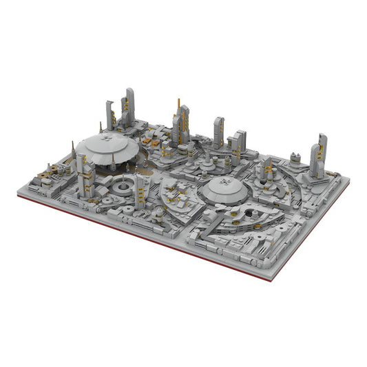 Futuristic Galactic Senate City Diorama Building Kit | LEGO-Compatible MOC - 1