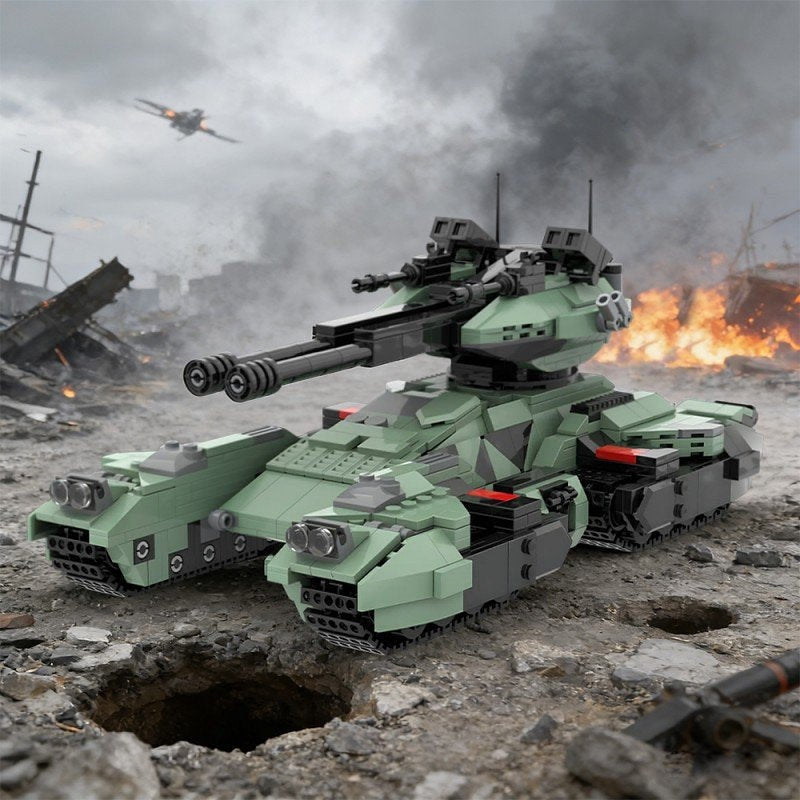 Futuristic Heavy Multi-Track Battle Tank MOC Building Kit - 5