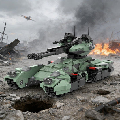Futuristic Heavy Multi-Track Battle Tank MOC Building Kit - 5
