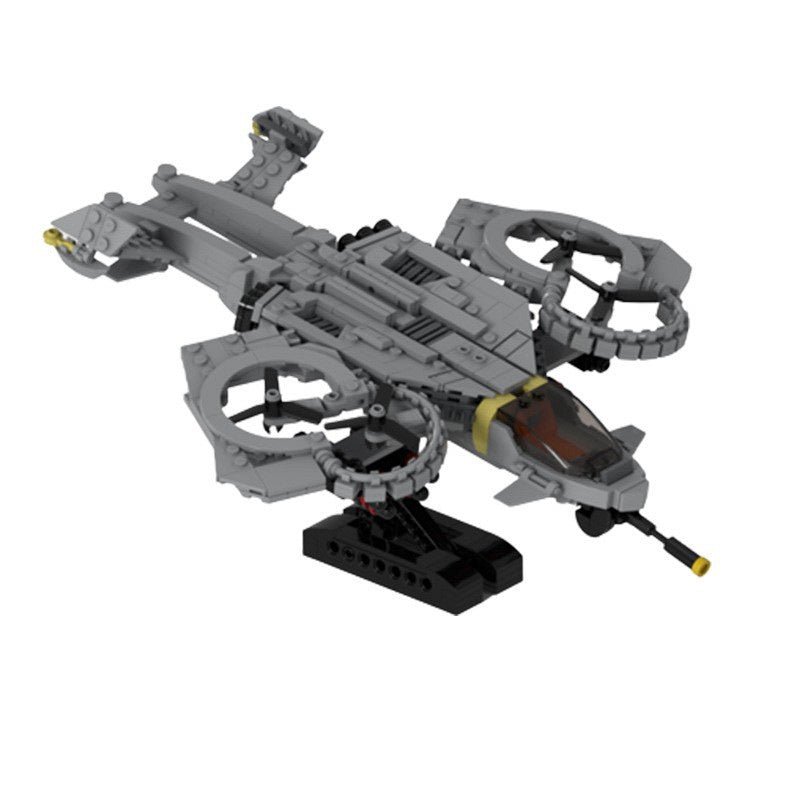 Futuristic Quad Rotor Sea Assault Helicopter Building Kit | LEGO-Compatible MOC - 2