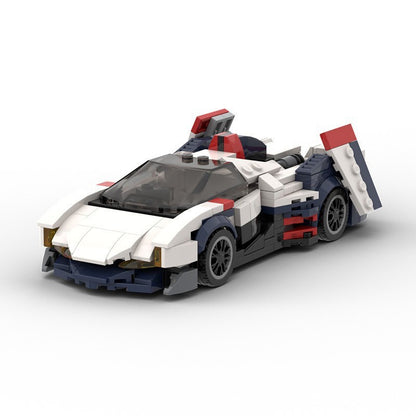 Futuristic Racing Car GSX Anime Inspired Building Kit | 8-Stud LEGO-Compatible MOC - 1