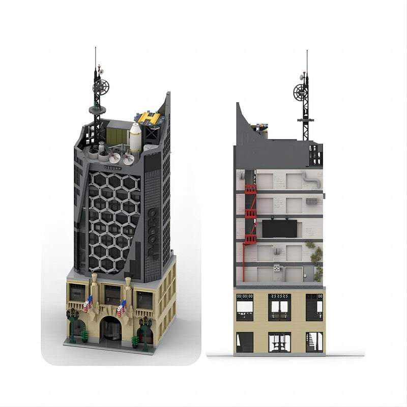 Futuristic Research Skyscraper & Lab MOC Building Kit - 2