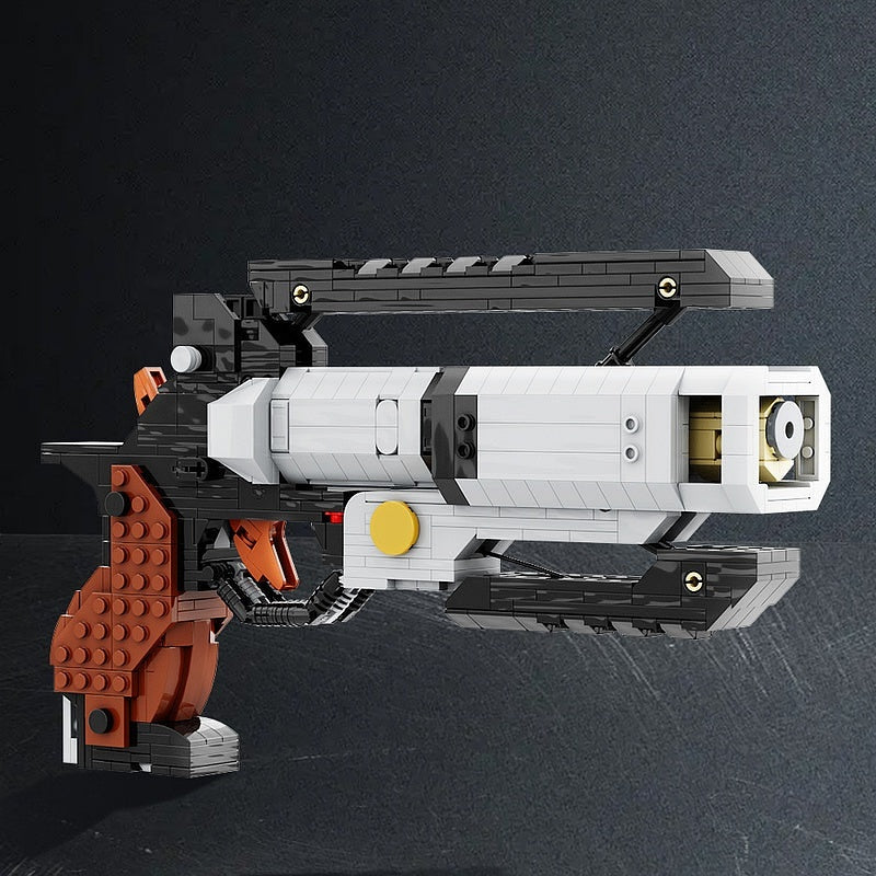 Futuristic Space Revolver MOC Building Kit | Sci-Fi Mechanical Sidearm - 4