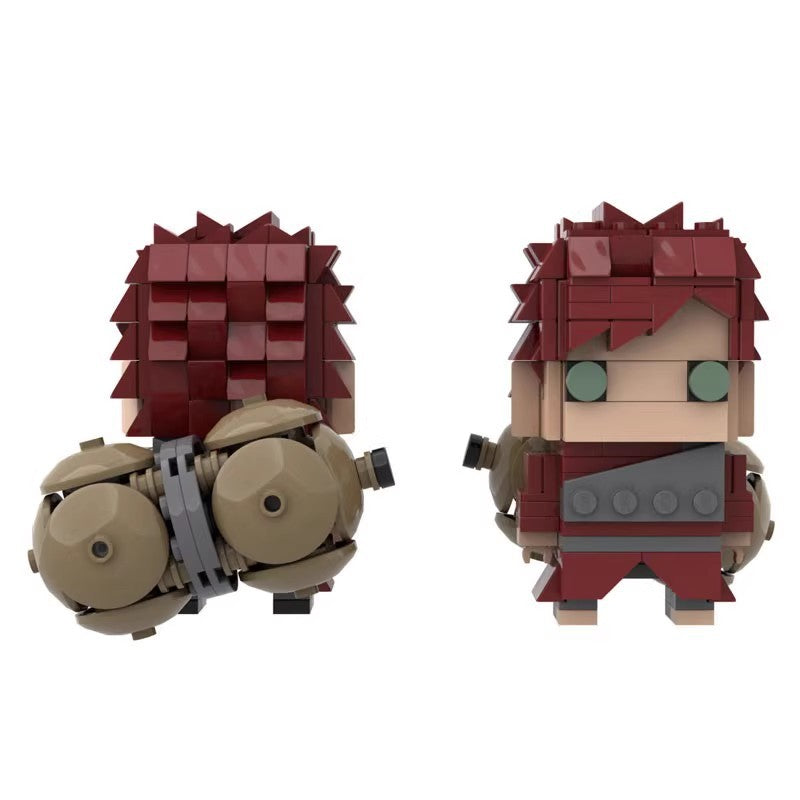gaara brickheadz building set | naruto moc | lego-compatible - 2