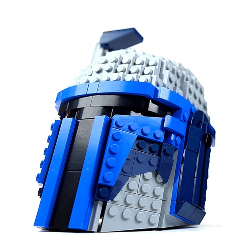 Galactic Bounty Hunter Helmet Bust Building Kit | LEGO-Compatible MOC - 3