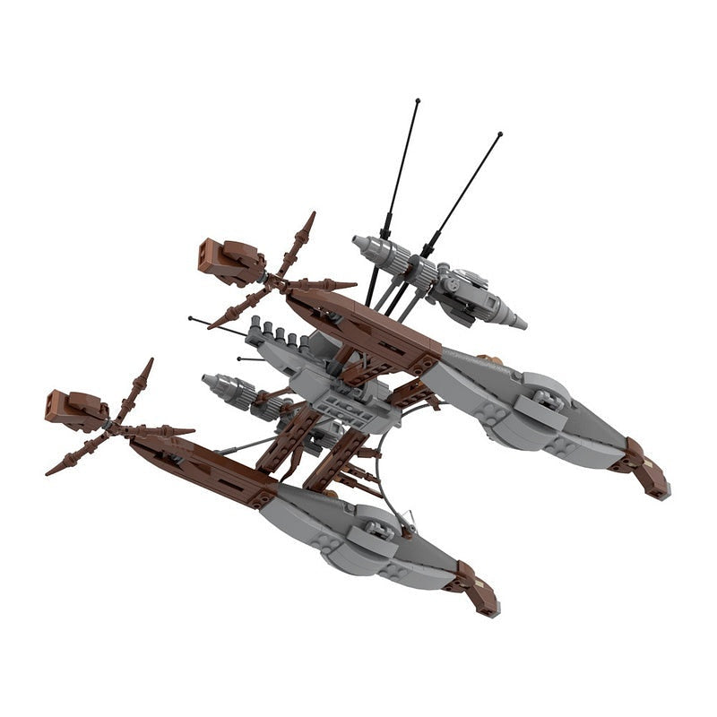 Galactic Catamaran Explorer MOC Building Kit | Futuristic Space Vessel - 3