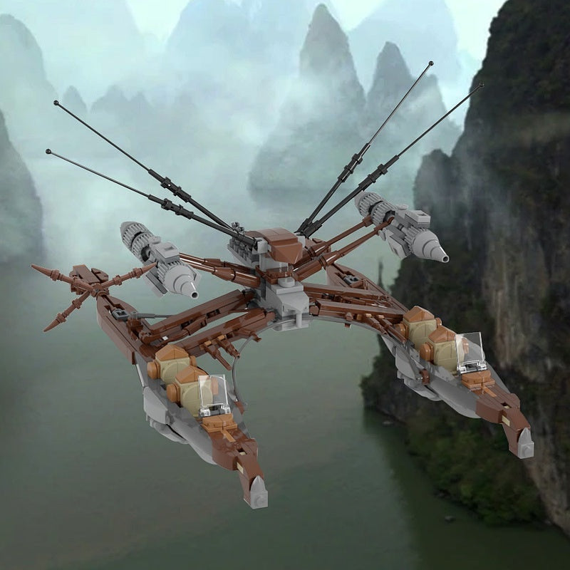 Galactic Catamaran Explorer MOC Building Kit | Futuristic Space Vessel - 4