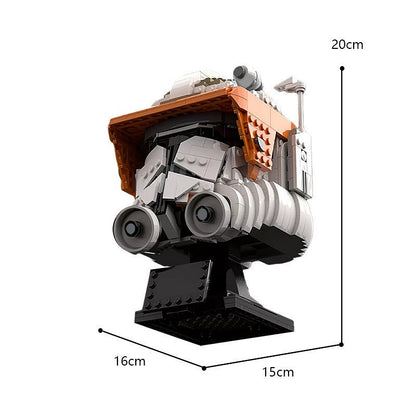 Galactic Commander Display Helmet MOC Building Kit Sci-Fi Helmet Model - 3