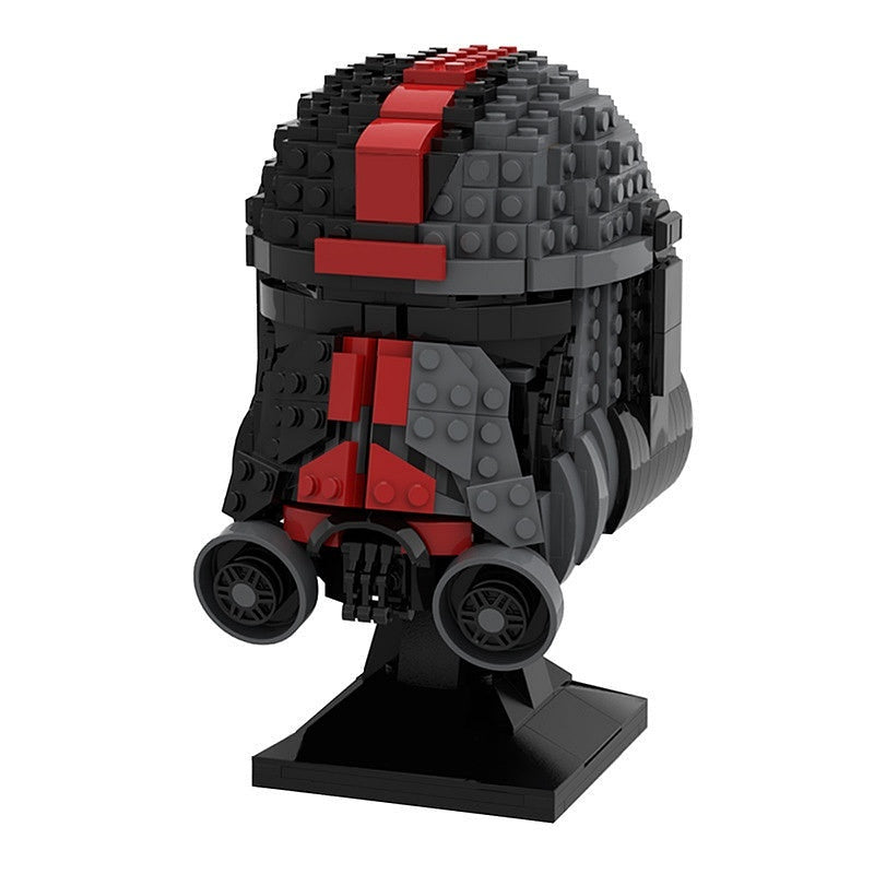 Galactic Commando Helmet MOC Building Kit Futuristic Display Model - 1