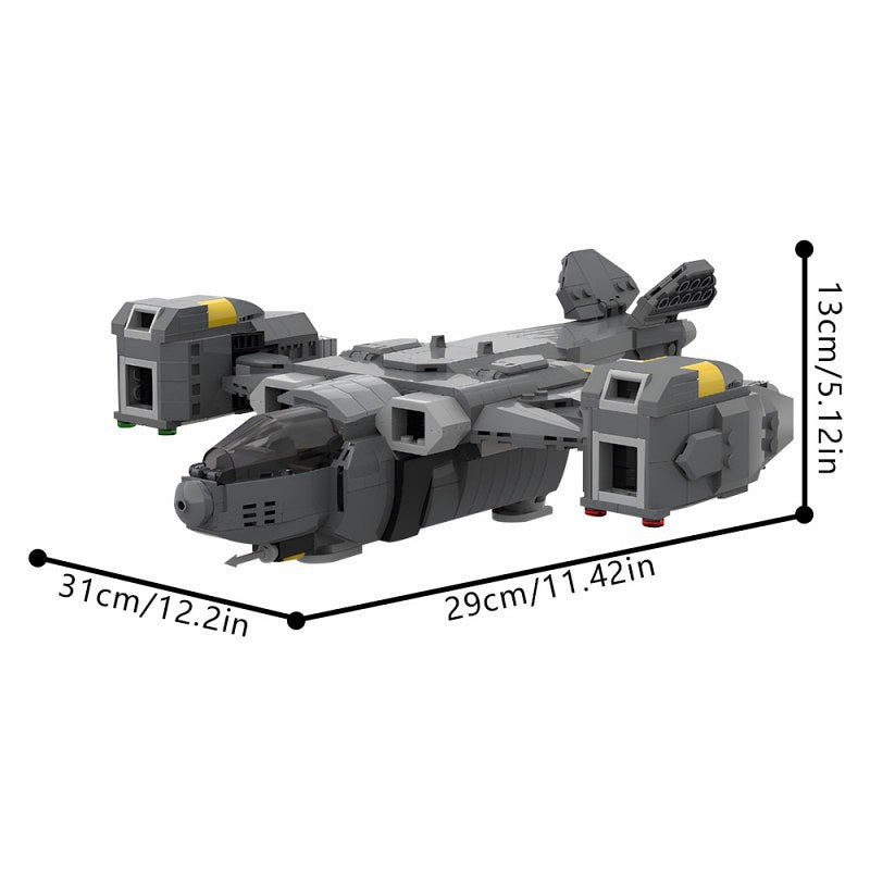 Galactic Drop Ship Extraction Shuttle Building Kit | LEGO-Compatible MOC - 3