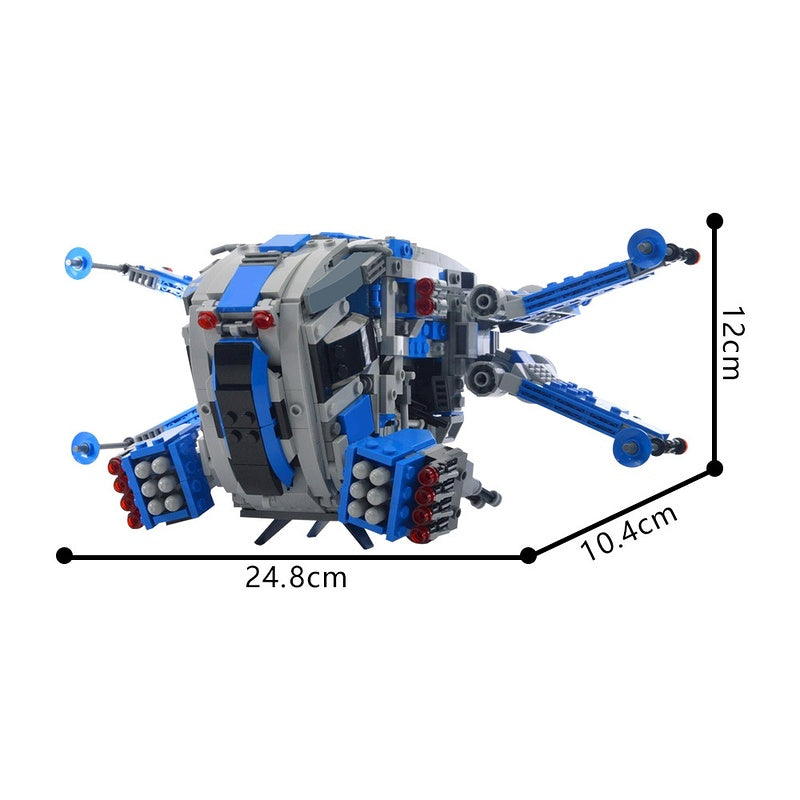 Galactic Fighter Dropship Building Kit | Compatible MOC - 1