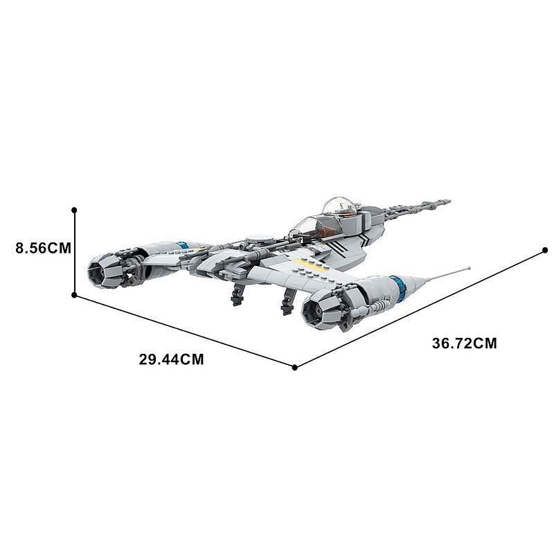 Galactic Hot Rod Fighter MOC Starfighter Building Kit | Sci-Fi Spacecraft - 5
