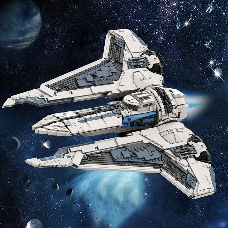 Galactic Hunter Gauntlet Fighter MOC Space Transport Building Kit - 5