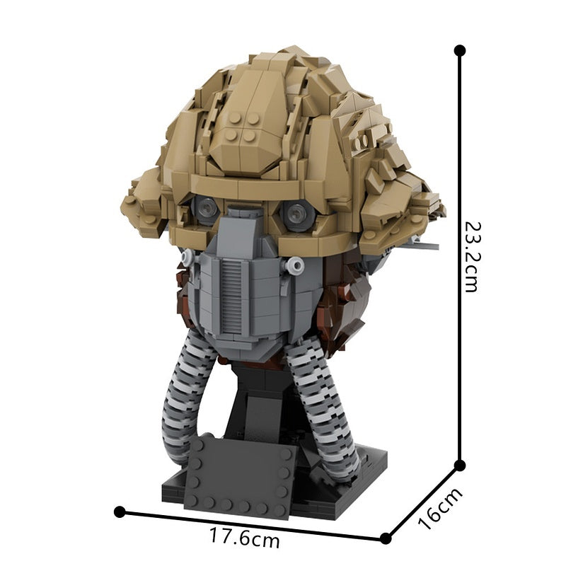 Galactic Rebel Fighter Helmet Building Kit | LEGO-Compatible MOC - 1
