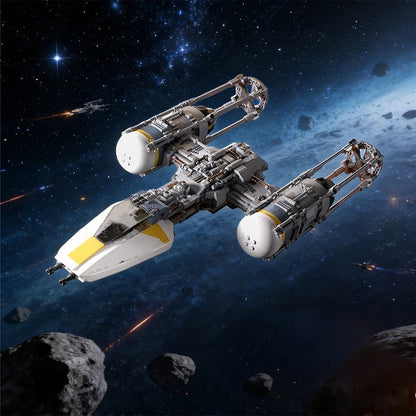Galactic Rebel Starfighter Bomber MOC Building Kit | Sci-Fi Spacecraft - 5