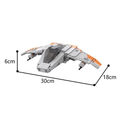 Galactic Resistance Starfighter MOC Spaceship Building Kit | Sci-Fi Fighter - 6