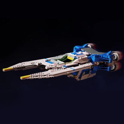 Galaxy Wing-Fold Transport Shuttle Building Kit | LEGO-Compatible MOC - 2