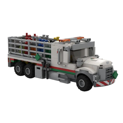 Gas Cylinder Delivery Truck MOC Building Kit - 1