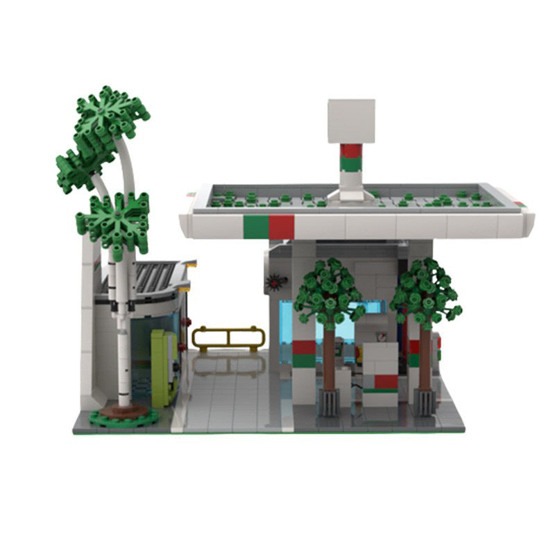 Gas Station Building Kit | LEGO-Compatible MOC - 5