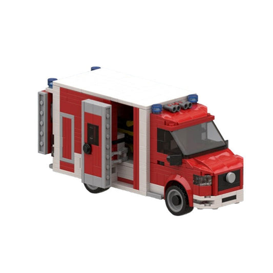 German Ambulance MOC Building Kit | Emergency Vehicle Model - 1