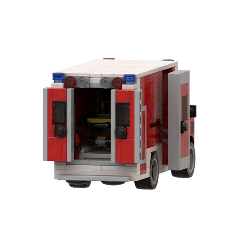 German Ambulance MOC Building Kit | Emergency Vehicle Model - 2