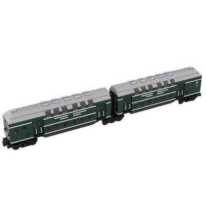German Doppelstockwagen Train Car MOC Building Kit Double-Decker Wagon - 1