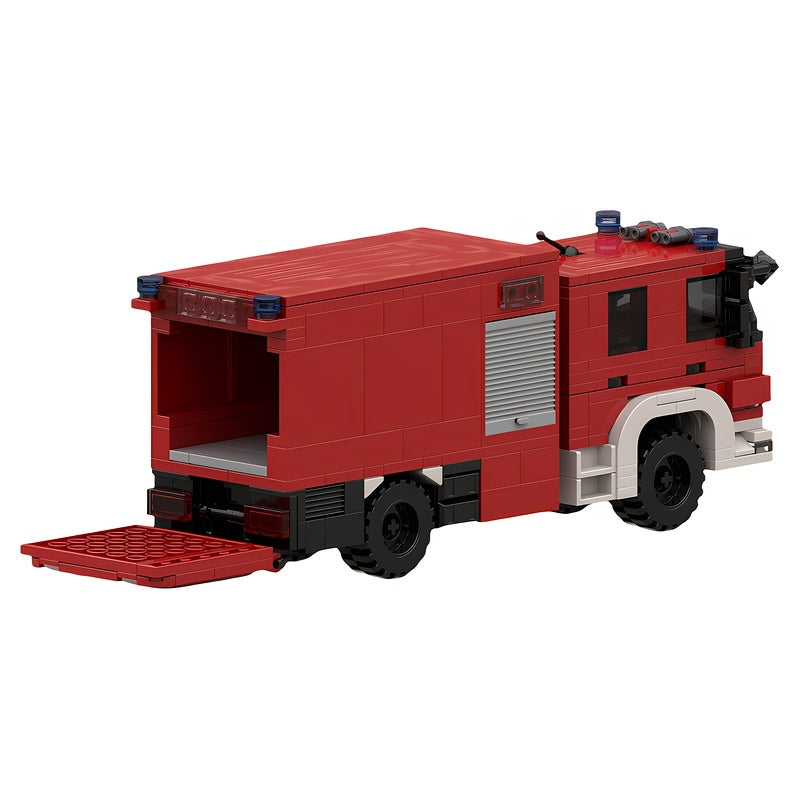 German Fire Logistics Truck MOC Building Kit - 2