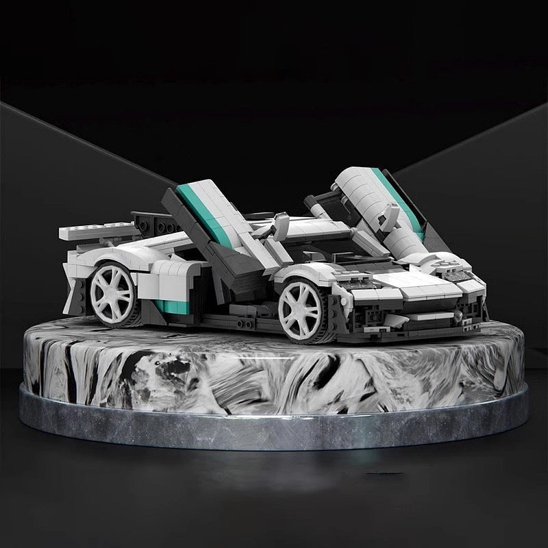 German Hybrid Hypercar MOC Building Kit | 1:16 Scale Vehicle Model - 2