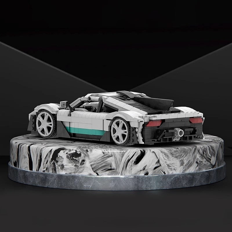 German Hybrid Hypercar MOC Building Kit | 1:16 Scale Vehicle Model - 3