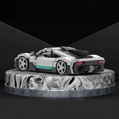 German Hybrid Hypercar MOC Building Kit | 1:16 Scale Vehicle Model - 3