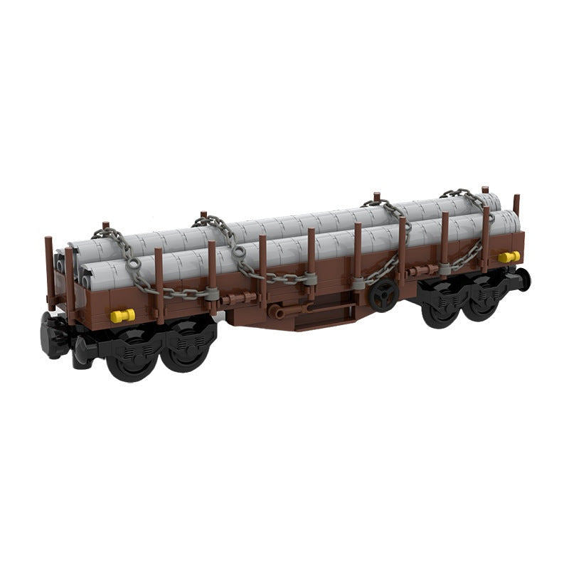 German Railway DB Flatbed Wagon MOC Building Kit | Industrial Rail Model - 2