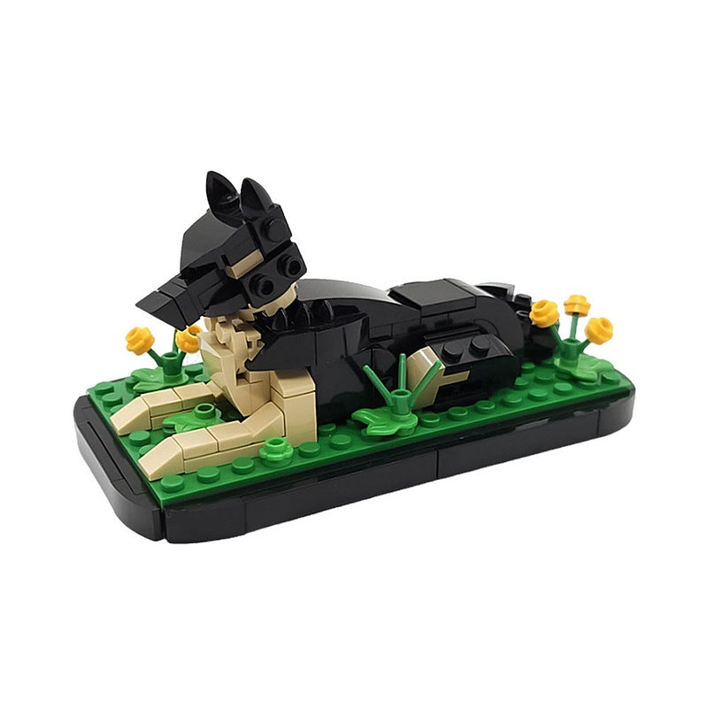 German Shepherd MOC Building Kit | Detailed Dog Sculpture Model - 1