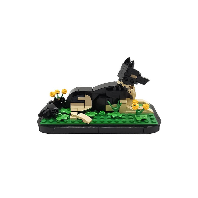 German Shepherd MOC Building Kit | Detailed Dog Sculpture Model - 5