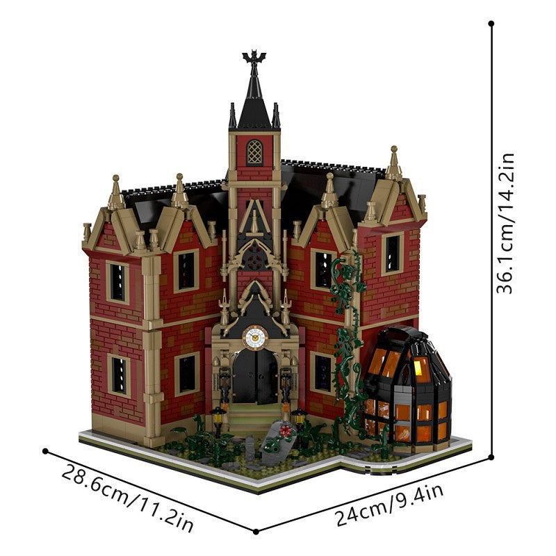 Ghost Manor MOC Building Kit | Haunted Mansion Architecture Model - 4