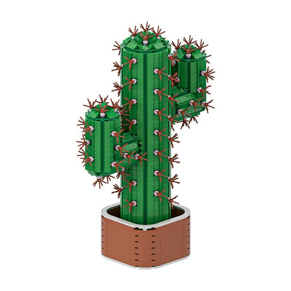 Giant Cactus Plant MOC Building Kit | Potted Desert Display Model - 3