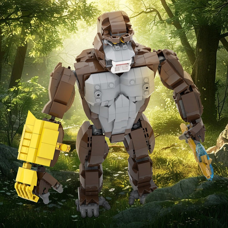 Giant Gorilla MOC Building Kit | Movable Animal Display Model - 2