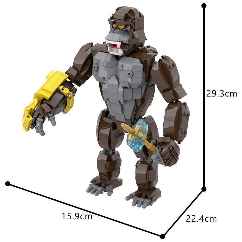 Giant Gorilla MOC Building Kit | Movable Animal Display Model - 5