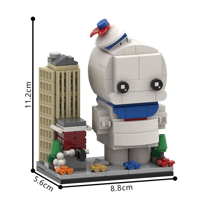 Giant Marshmallow BrickHeadz With City Rescue Base Building Kit | LEGO-Compatible MOC - 2
