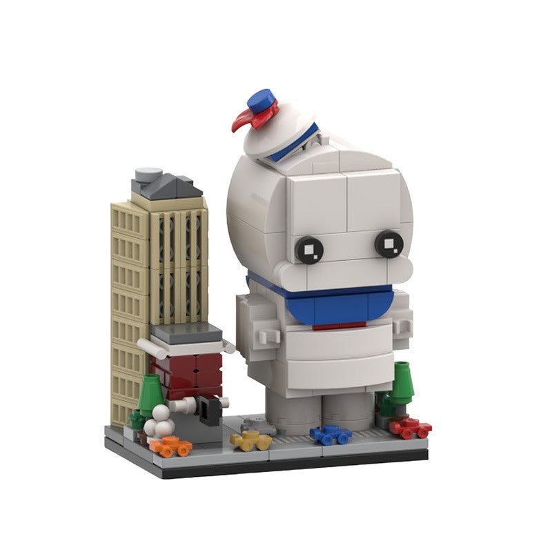Giant Marshmallow BrickHeadz With City Rescue Base Building Kit | LEGO-Compatible MOC - 3