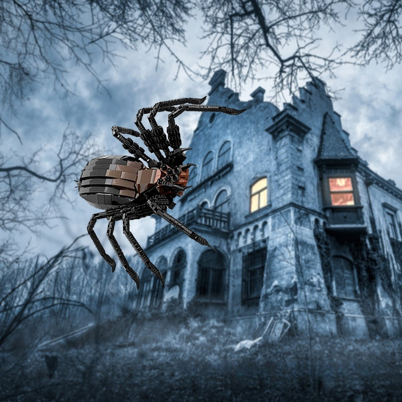 Giant Shadow Spider Dark Lair Building Kit | LEGO-Compatible MOC - 2