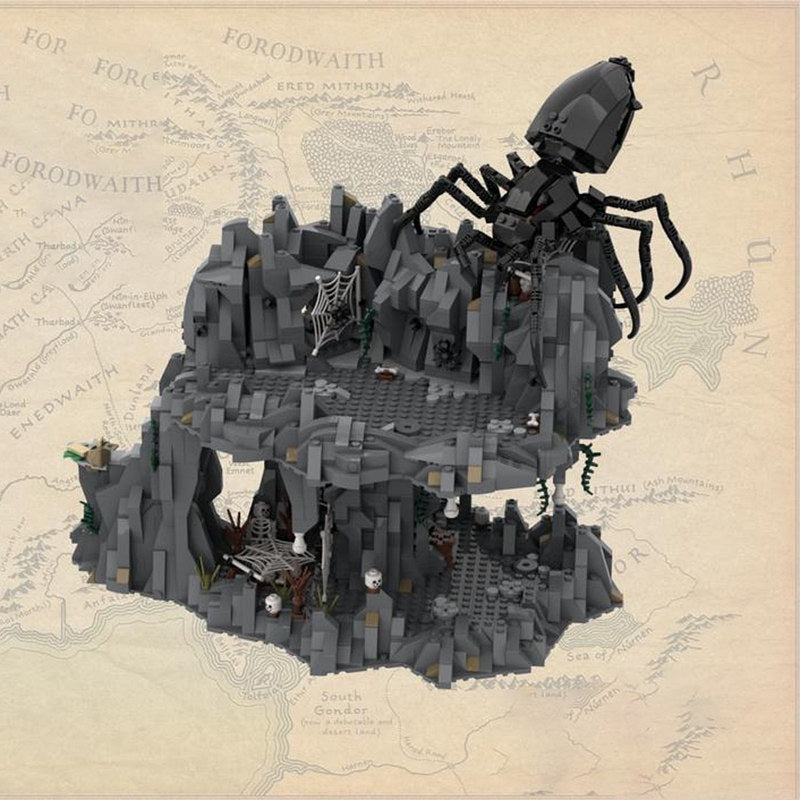 Giant Spider Lair MOC Dark Fantasy Cave Building Kit - 2